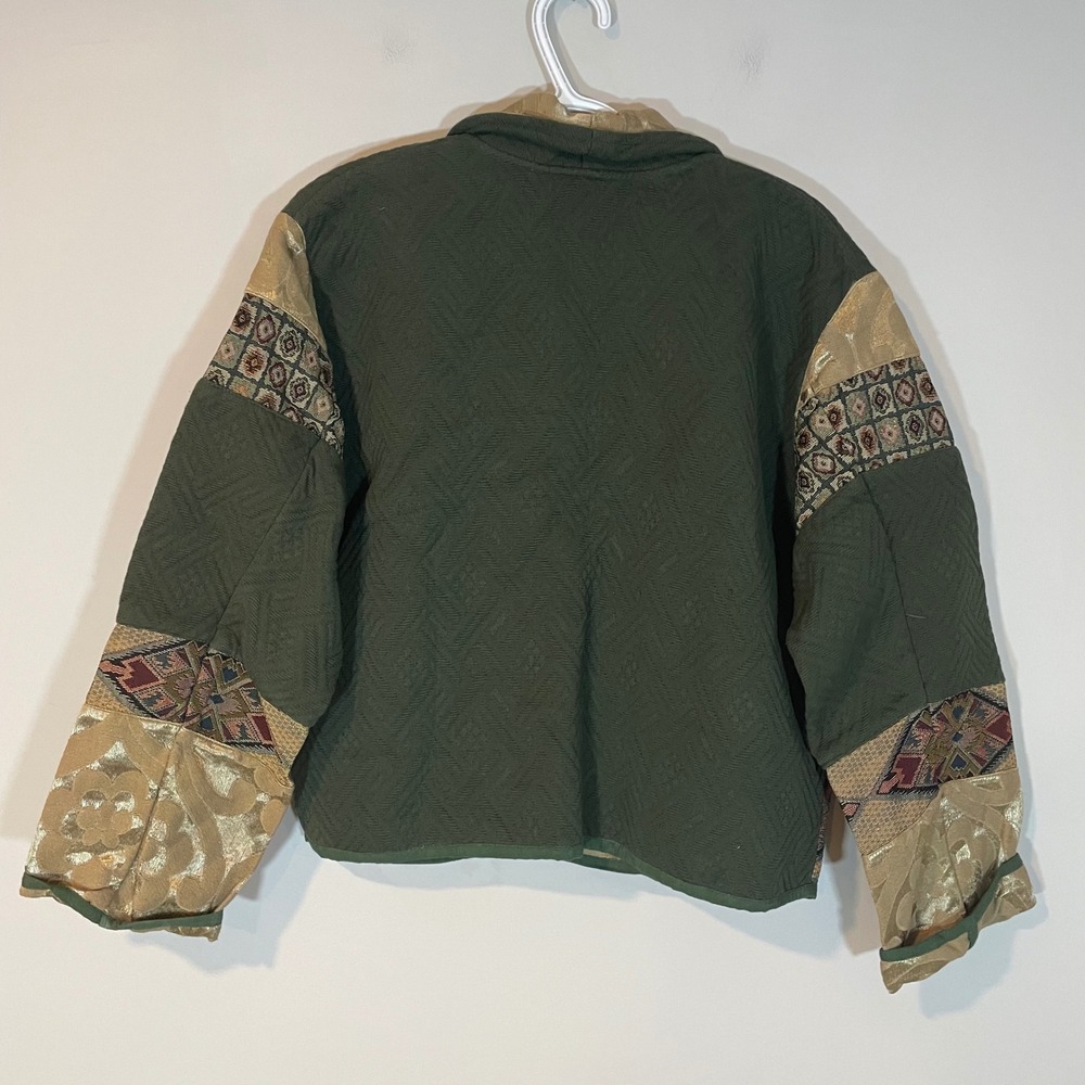 Flashback Vintage Tapestry Patchwork Jacket Green… - image 8